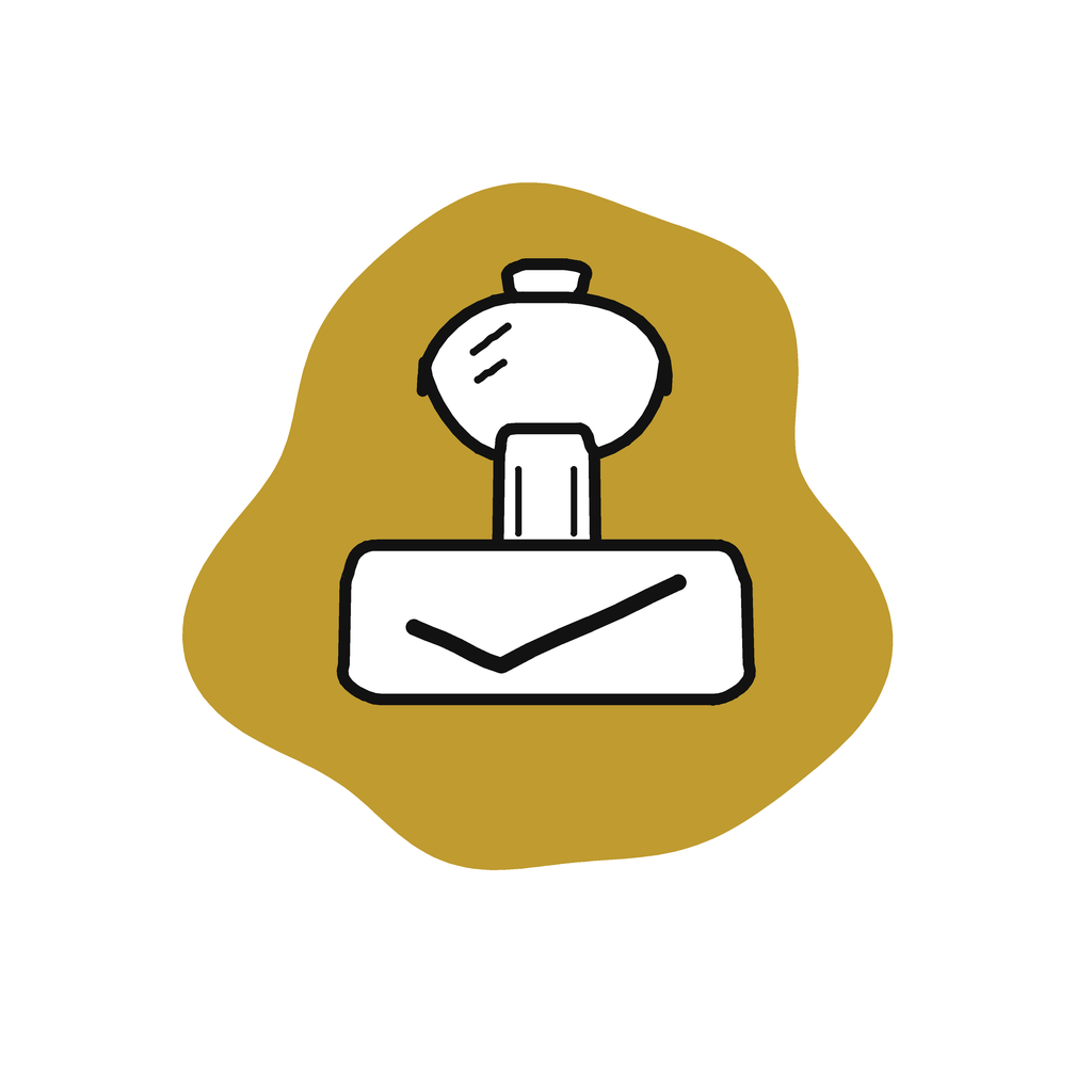 Checkmark stamp illustration